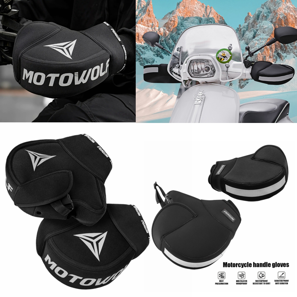 Heat Resistant Glove - Motocicleta grosso quente guiador muff scooter