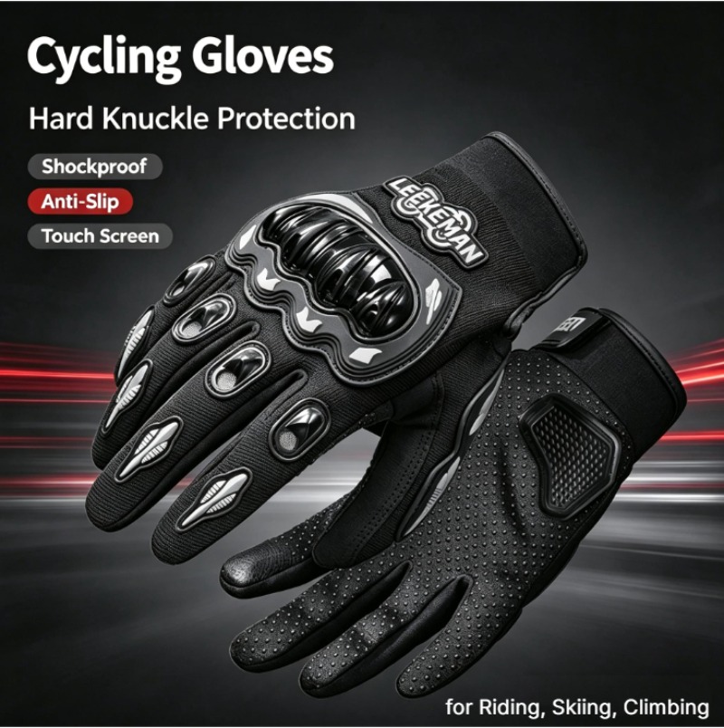Motorcycle Glove Knuckle - Luvas de motociclista antiderrapantes e resistentes