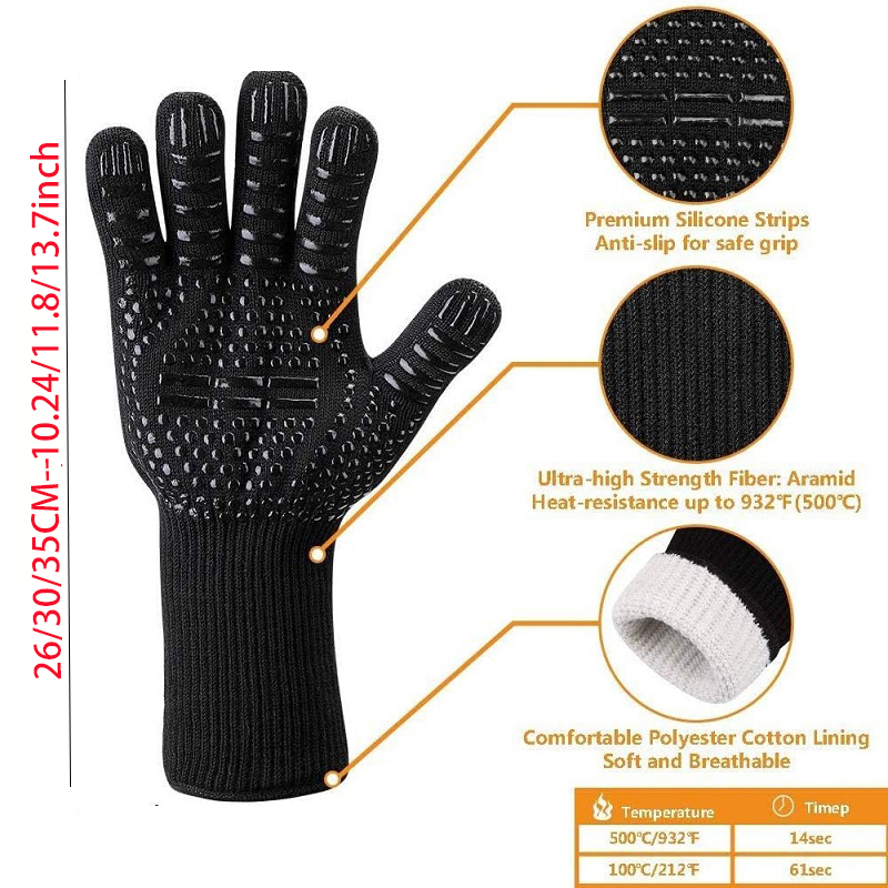 Luvas para churrasco retardado - Heat Resistant Glove avaliação e preço
