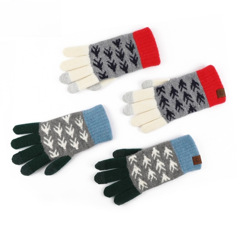 Luvas de lã com blocos de cor  - Wool Glove Lined avaliação e preço